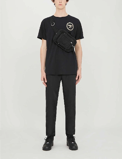 Shop Boy London Graphic-print Cotton-jersey T-shirt In Black/gold
