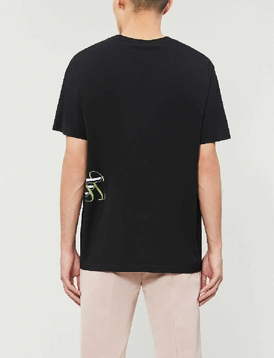 Shop Givenchy Graphic-print Cotton-jersey T-shirt In Black