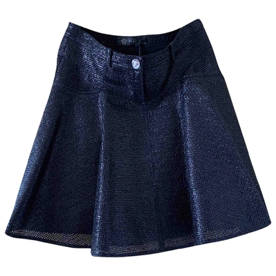 Pre-owned Versace Mid-length Skirt In Metallic