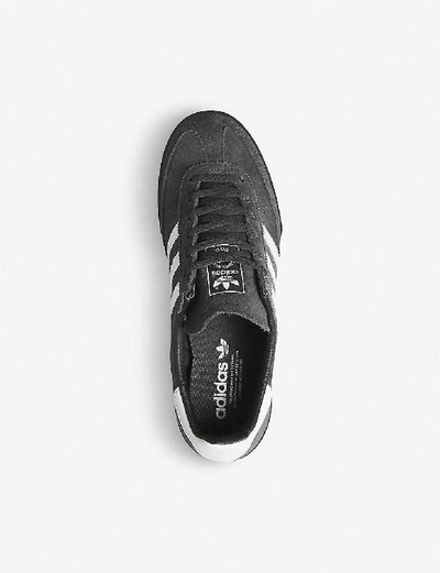 Shop Adidas Originals Jeans Suede Trainers In Carbon Grey One