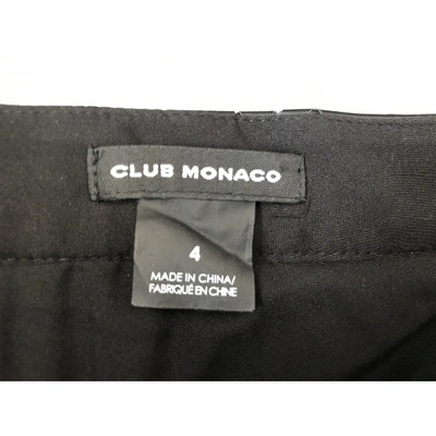 Pre-owned Club Monaco Patent Leather Mid-length Skirt In Black