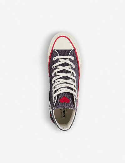 Shop Converse All Star Hi 70 Love High-top Canvas Trainers In Thunder Grey University