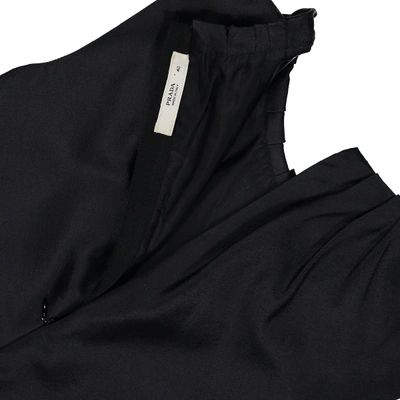Pre-owned Prada Wool Mid-length Dress In Black