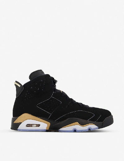 Shop Jordan Air  6 Suede High-top Trainers In Dmp Black Gold Metallic