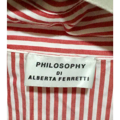 Pre-owned Philosophy Di Alberta Ferretti Red Cotton Top