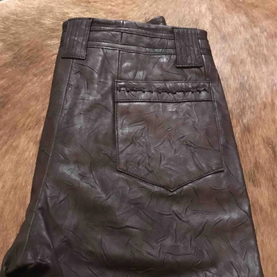 Pre-owned Vera Wang Leather Short Pants In Other