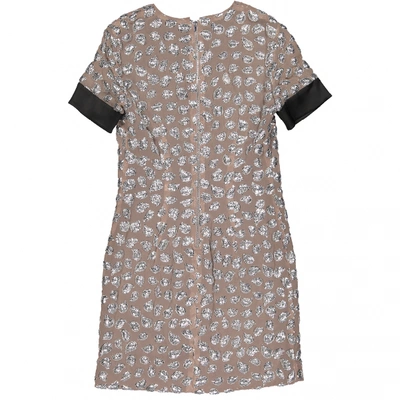 Pre-owned Diane Von Furstenberg Mini Dress In Beige