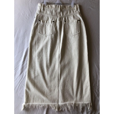 Pre-owned House Of Holland Mid-length Skirt In White