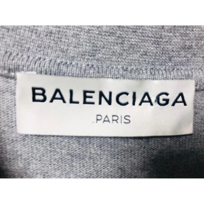 Pre-owned Balenciaga Grey Cotton  Top