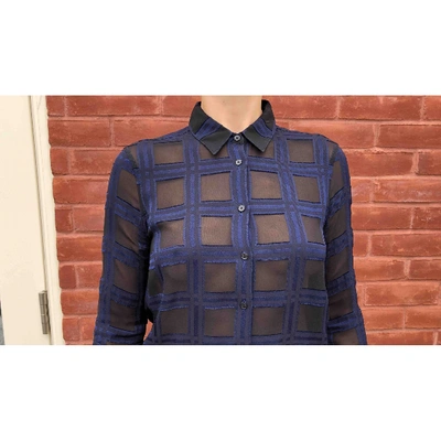 Pre-owned Burberry Silk Shirt In Blue