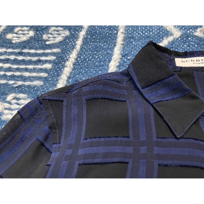Pre-owned Burberry Silk Shirt In Blue