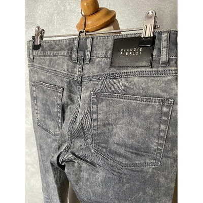 Pre-owned Claudie Pierlot Slim Jeans In Grey