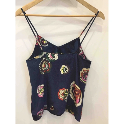 Pre-owned Msgm Velvet Camisole In Blue