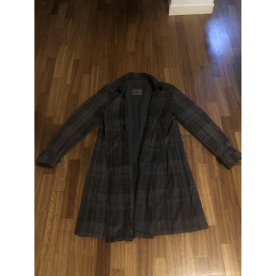 Pre-owned Etro Trench Coat In Grey