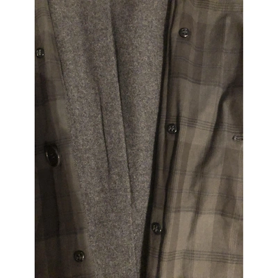 Pre-owned Etro Trench Coat In Grey