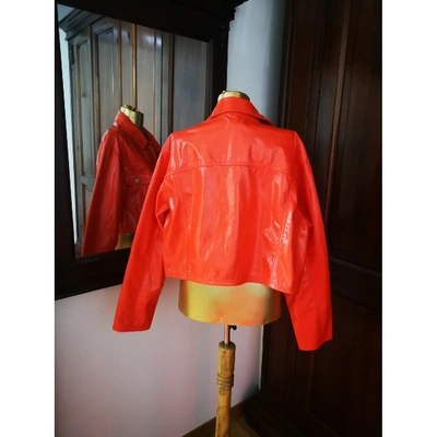Pre-owned Fiorucci Biker Jacket In Orange