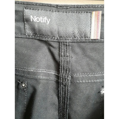 Pre-owned Notify Straight Pants In Black