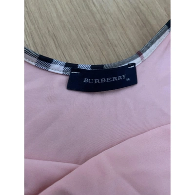 Pre-owned Burberry Pink Polyester Swimwear