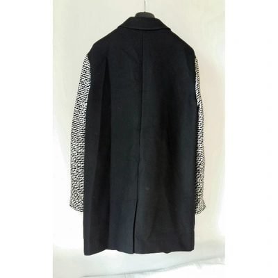 Pre-owned Diane Von Furstenberg Coat In Black