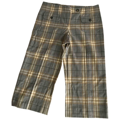 Pre-owned Burberry Wool Short Pants In Grey