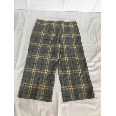Pre-owned Burberry Wool Short Pants In Grey