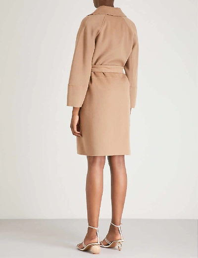 Shop Max Mara Arona Single-breasted Wool Coat In Camel