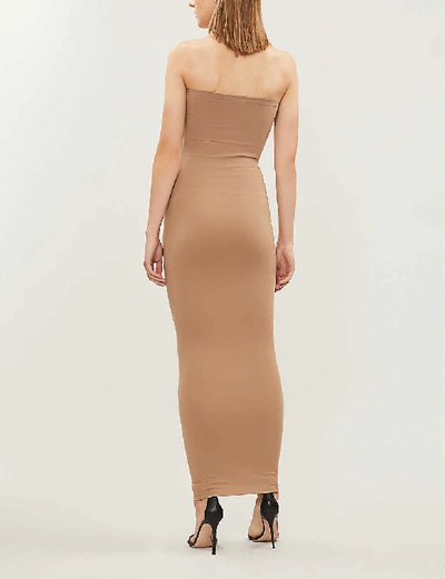 Shop Wolford Fatal Seamless Stretch-jersey Dress In Latte