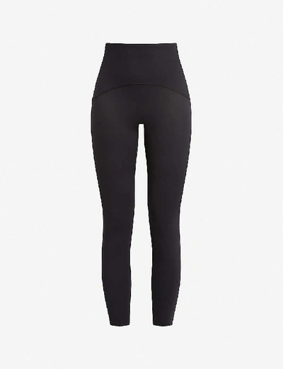 Spanx Womens Black Booty Boost High-rise Stretch-jersey Leggings Xs In Black