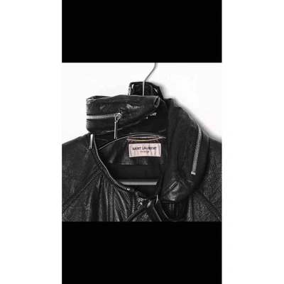 Pre-owned Saint Laurent Black Leather Jackets