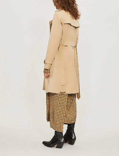 Shop Burberry Womens Honey The Chelsea Heritage Cotton-gabardine Trench Coat 6
