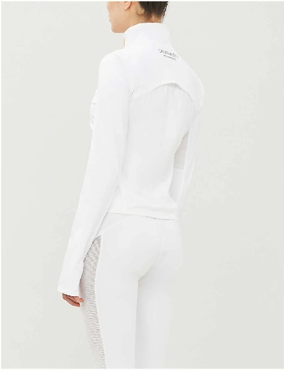 Shop Calvin Klein Performance Contrast Trim Windbreaker In 100 Bright White