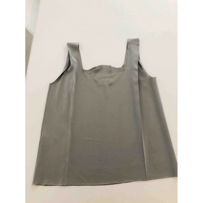 Pre-owned Mm6 Maison Margiela Grey Polyester Top