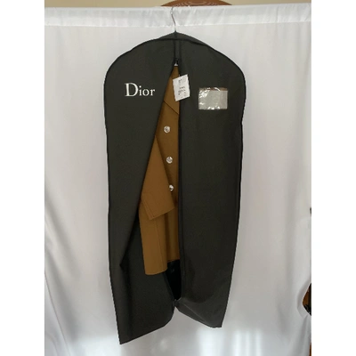 Pre-owned Dior Cashmere Coat In Camel
