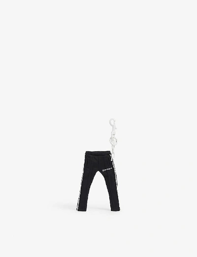 Shop Palm Angels Mini Track Pants Keychain In Black