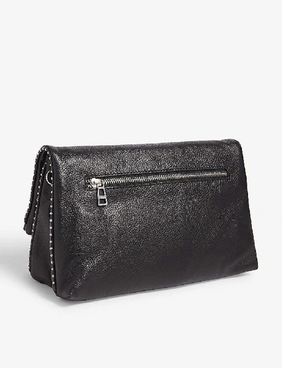 Shop Zadig & Voltaire Zadig&voltaire Womens Noir Rocky Leather Shoulder Bag