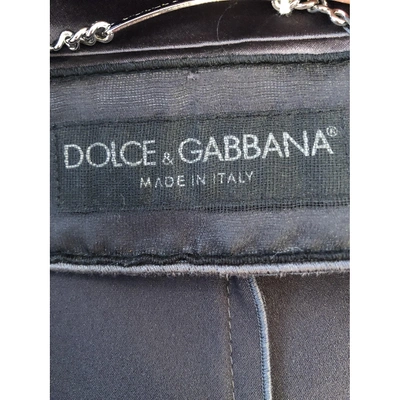 Pre-owned Dolce & Gabbana Silk Short Vest In Brown