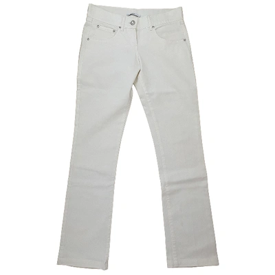 Pre-owned Alexander Mcqueen White Cotton - Elasthane Jeans