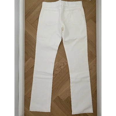 Pre-owned Alexander Mcqueen White Cotton - Elasthane Jeans