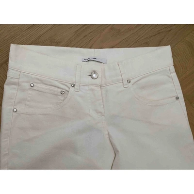 Pre-owned Alexander Mcqueen White Cotton - Elasthane Jeans