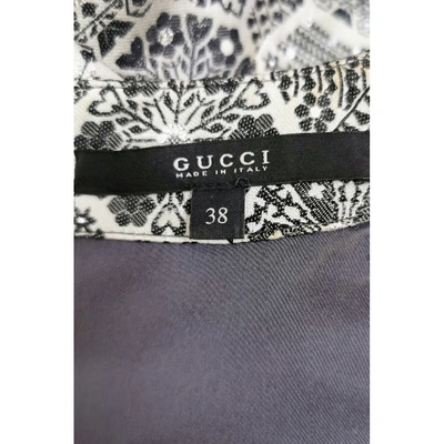 Pre-owned Gucci Mini Dress In Grey