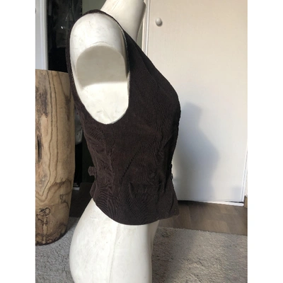 Pre-owned Barbara Bui Brown Cotton Top