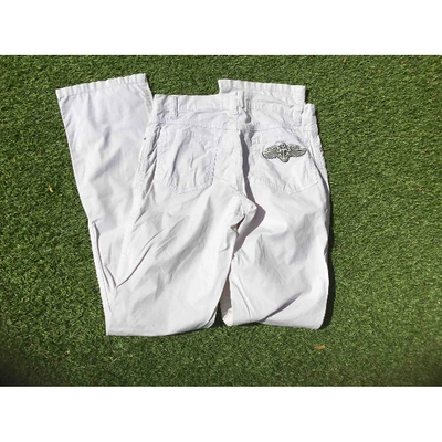 Pre-owned Moschino Cheap And Chic Slim Jeans In White