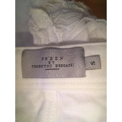 Pre-owned Preen By Thornton Bregazzi Straight Jeans In White