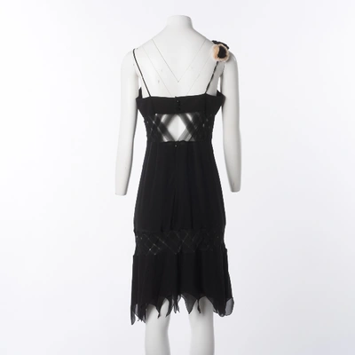 Pre-owned Wunderkind Silk Mid-length Dress In Black