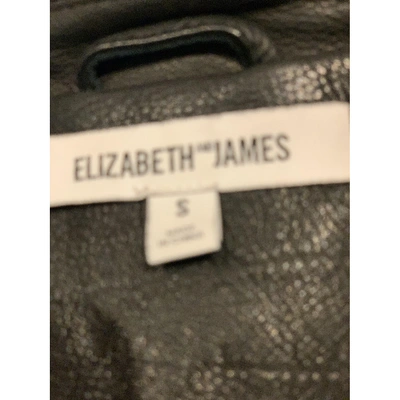 Pre-owned Elizabeth And James Black Leather Jacket