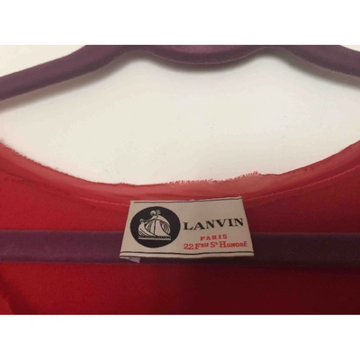 Pre-owned Lanvin Tunic In Red