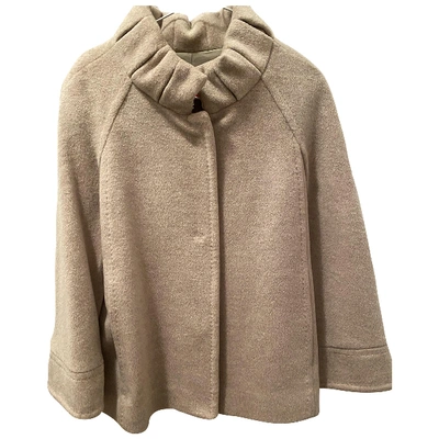 Pre-owned Carolina Herrera Grey Wool Coat