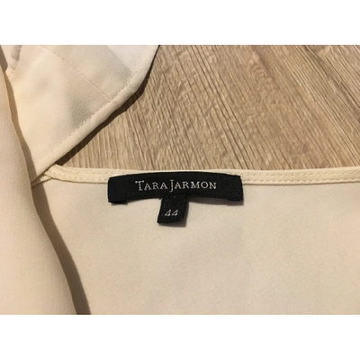 Pre-owned Tara Jarmon Mid-length Dress In Ecru