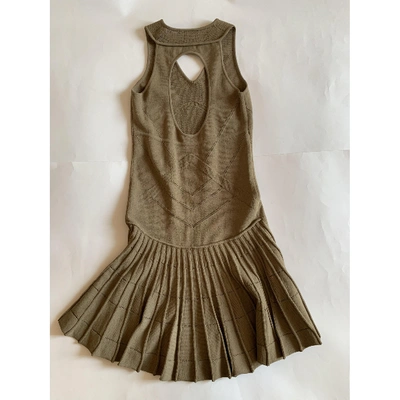 Pre-owned Versace Mini Dress In Beige