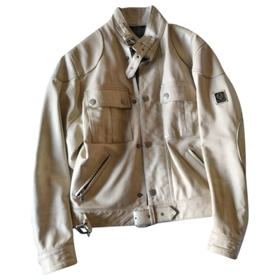 Pre-owned Belstaff White Leather Leather Jacket